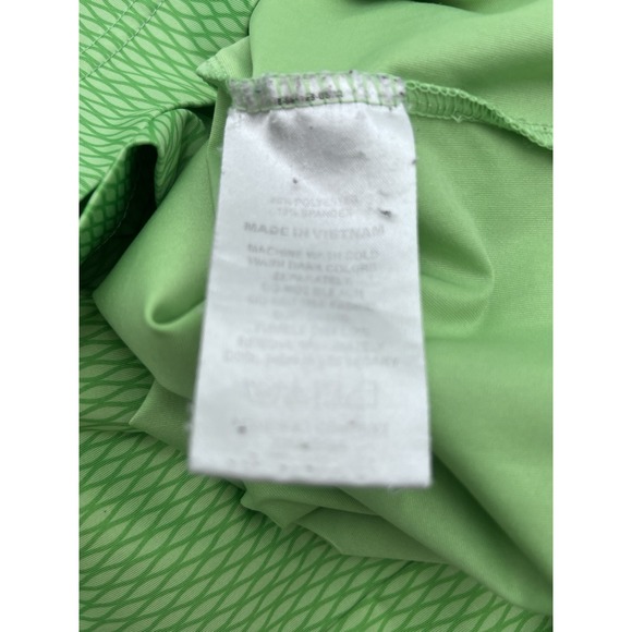 FootJoy Shirt Men M Green Polo Geometric Print FJ Performance Hill Country Golf - Picture 9 of 10